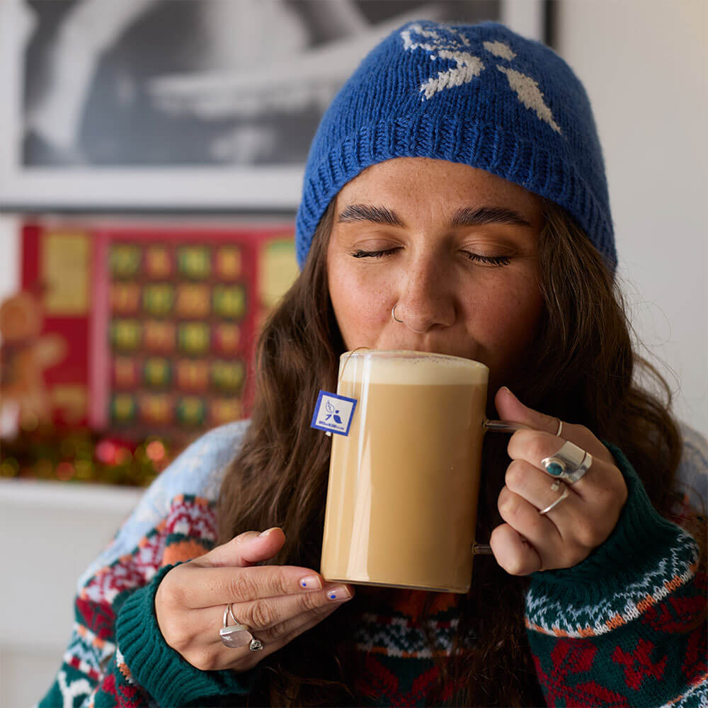 bird & blend tea co. beanie crochet hat