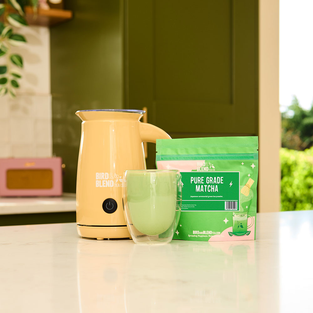 pure matcha and bamboo whisk subscription bundle