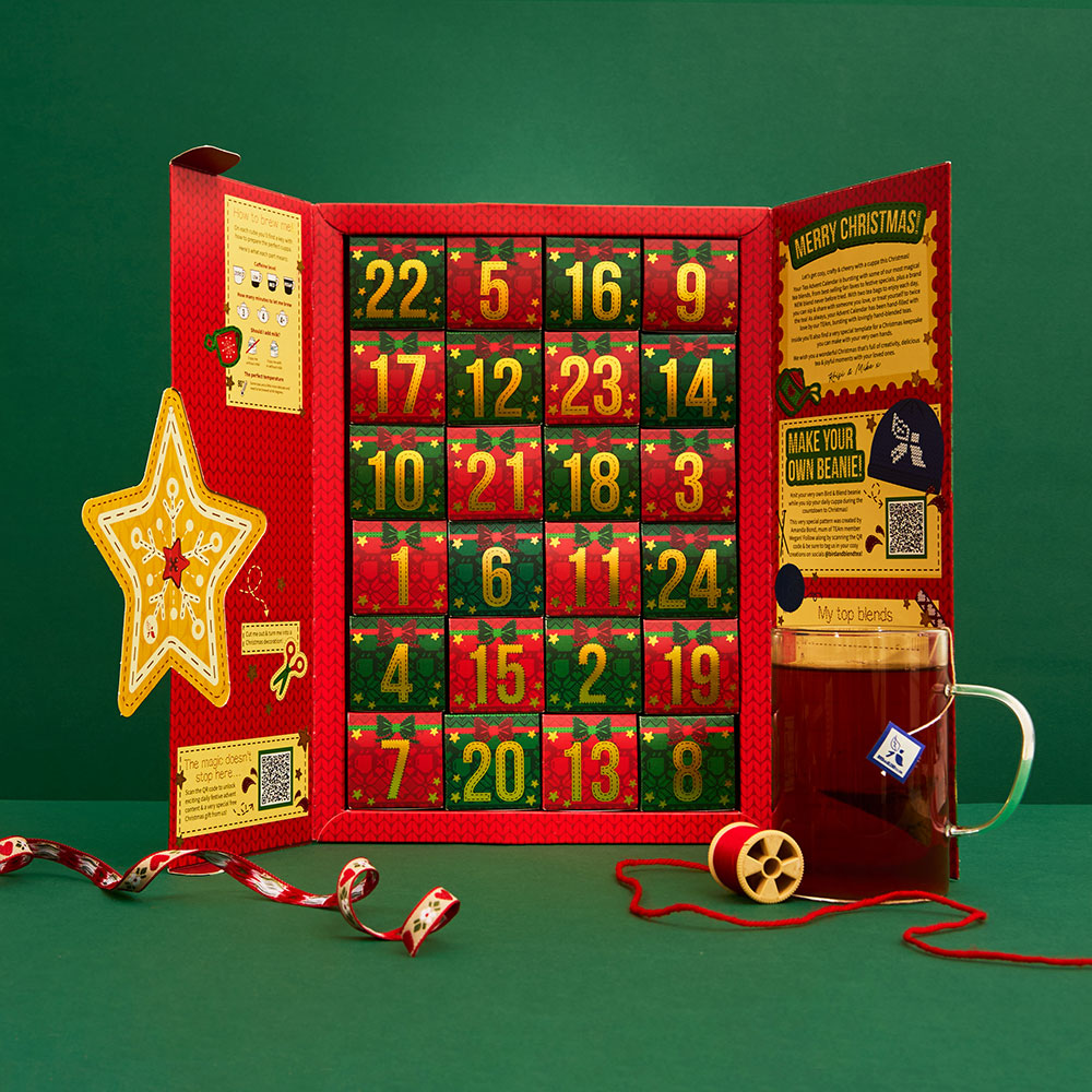 caffeine free tea advent calendar open