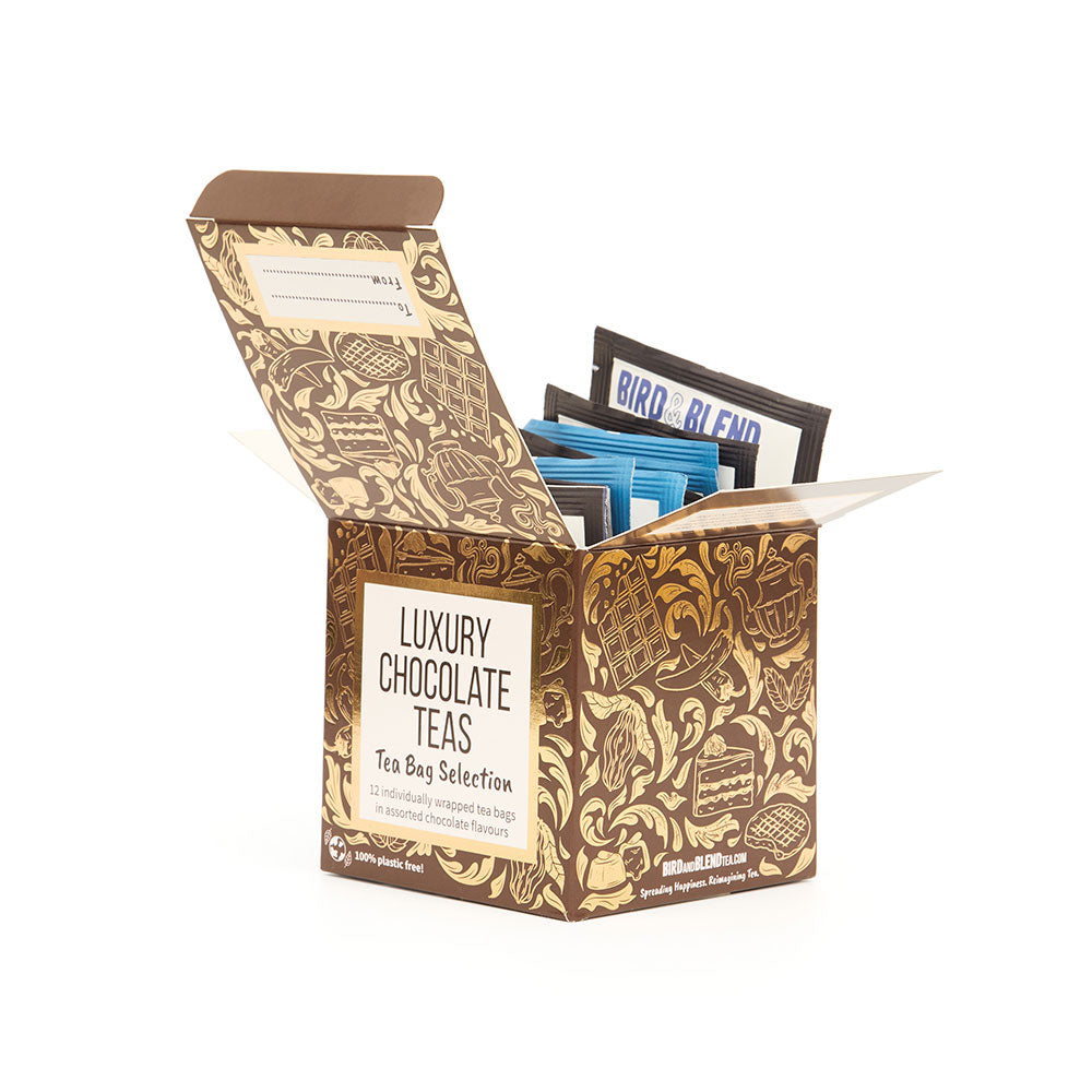 chocolate tea cube open