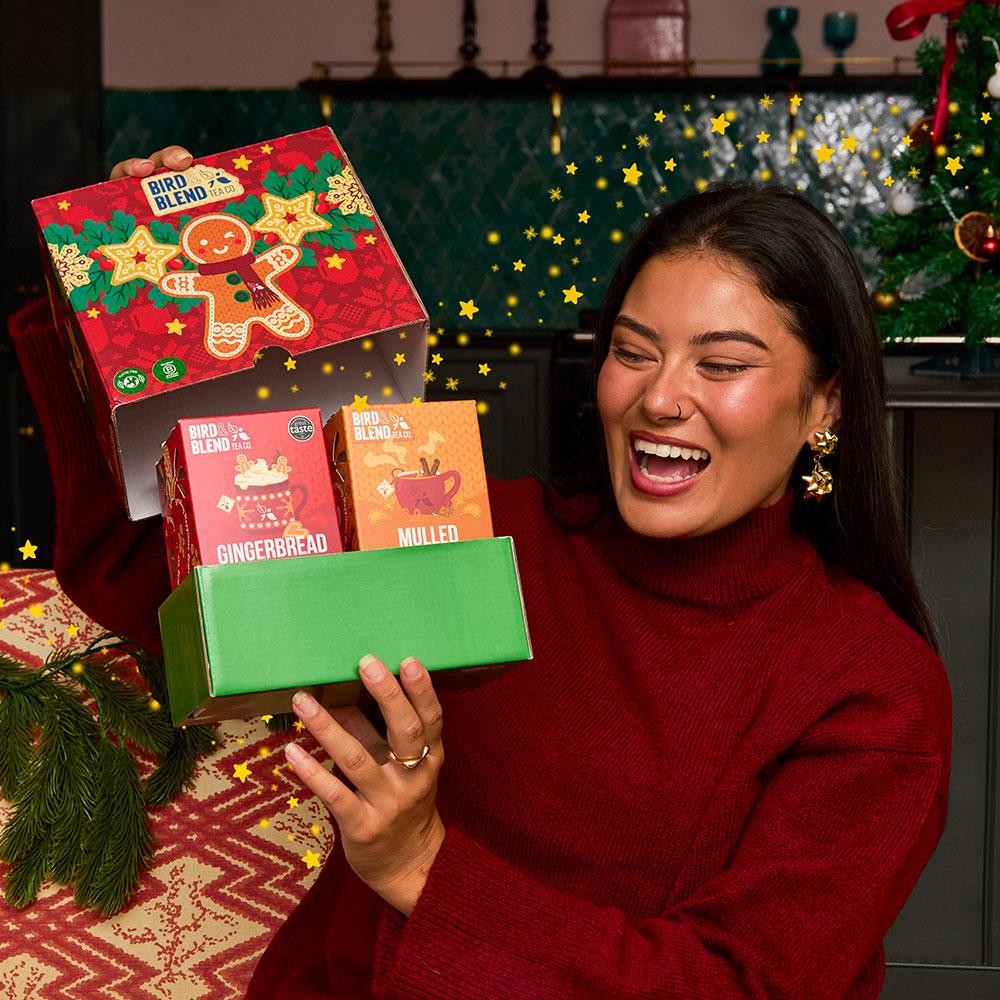 christmas tea bag selection box happy customer