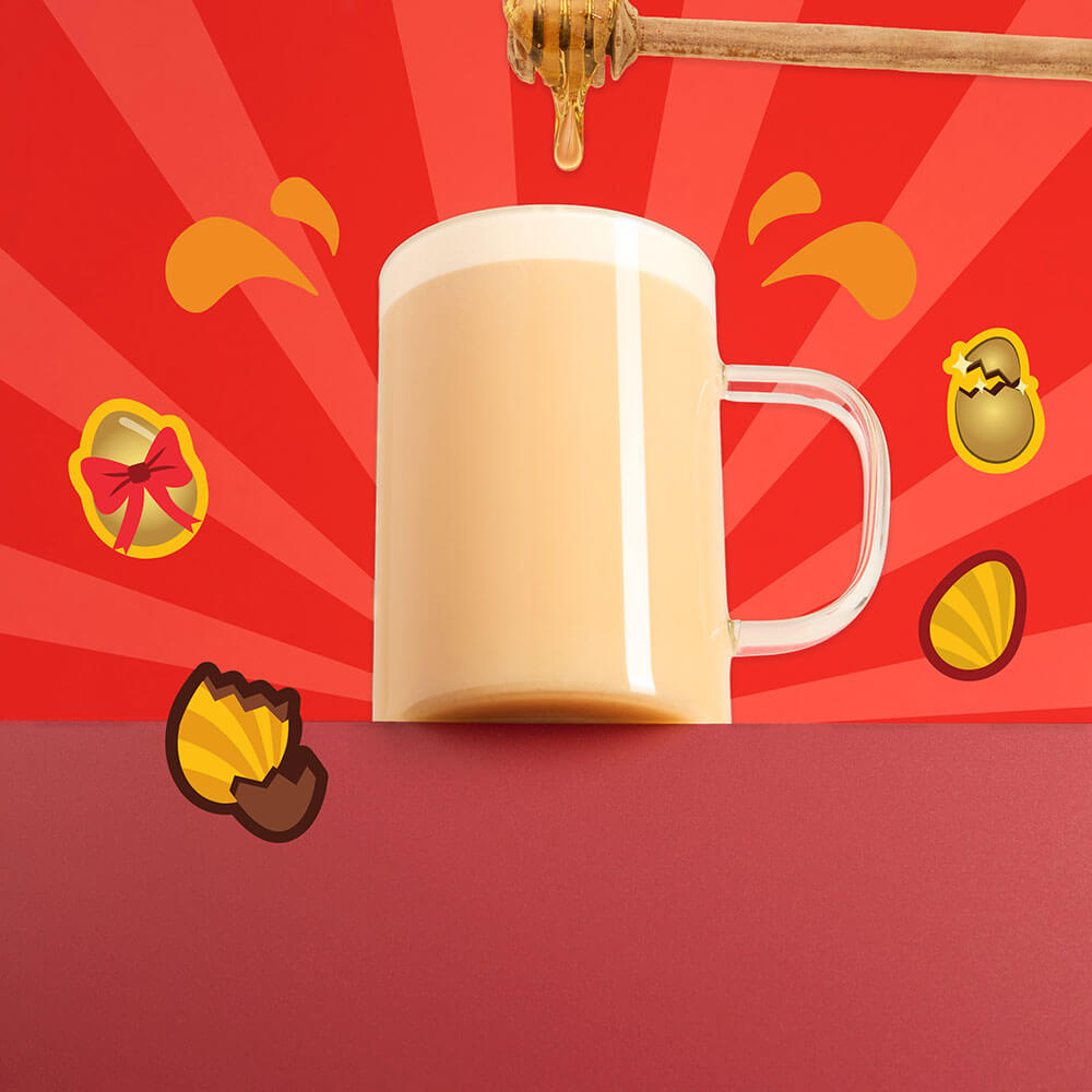 golden egg chocolate biscuit sticky chai tea