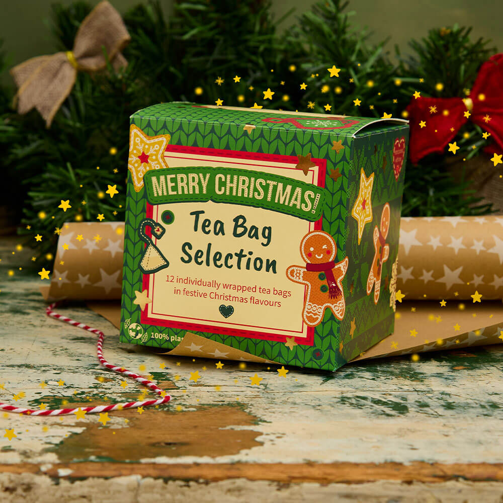 green christmas tea cube by holly gifting