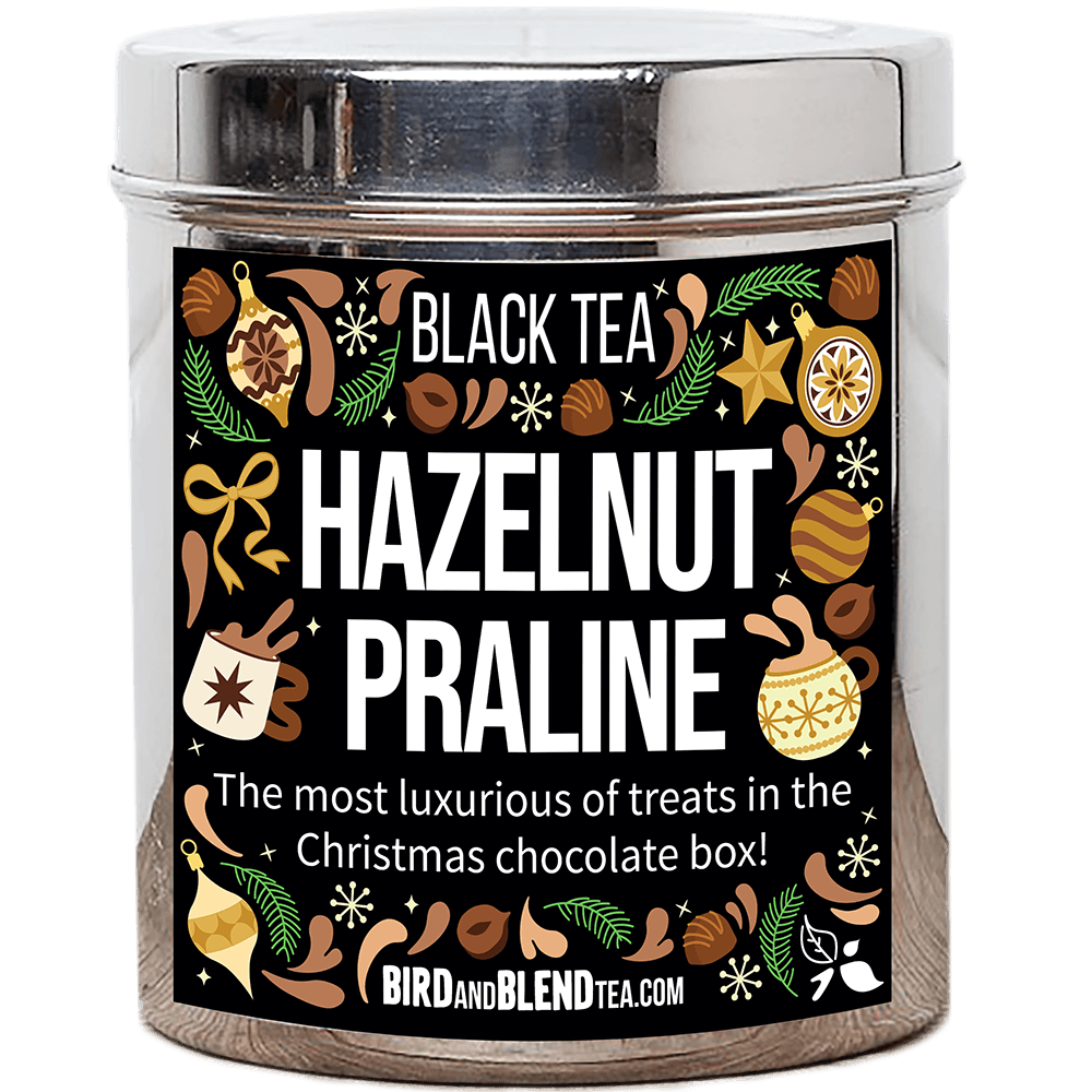Hazelnut praline hero tea tin image