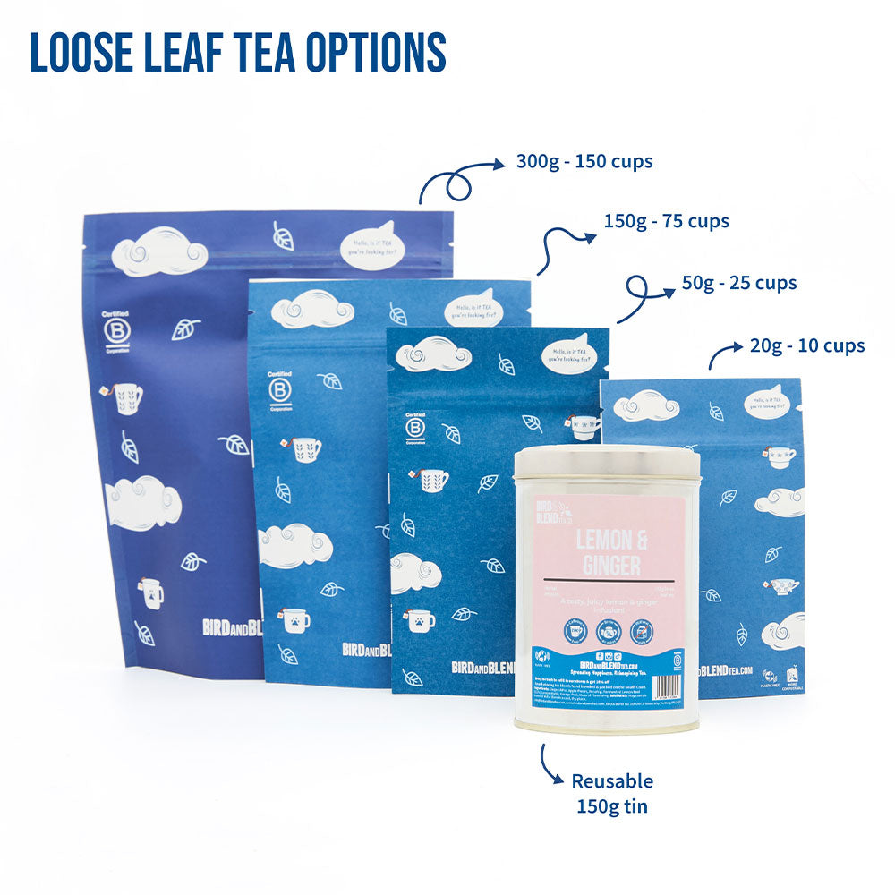 lemon and ginger loose leaf tea options