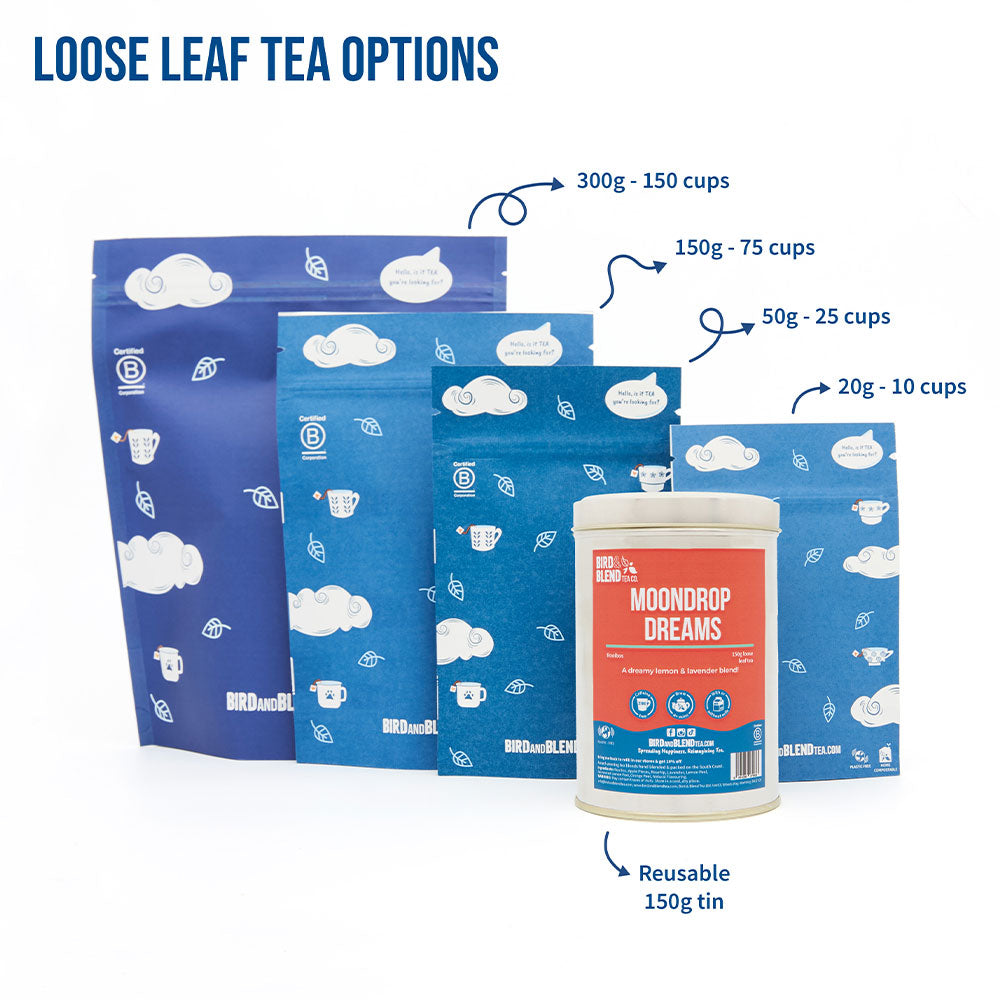 moondrop dreams loose leaf tea options