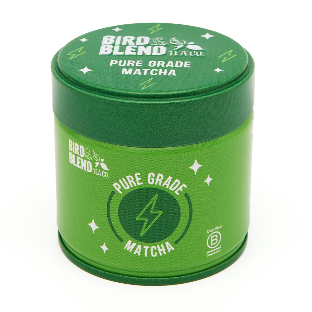 pure grade matcha tin zoomed