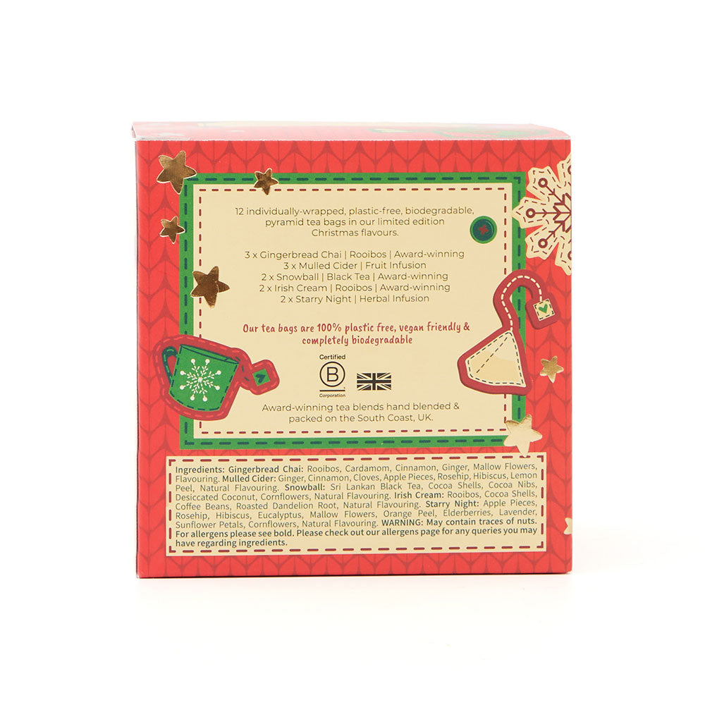 red christmas cube back of cube