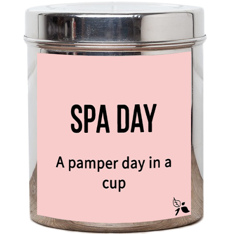 spa day tea tin