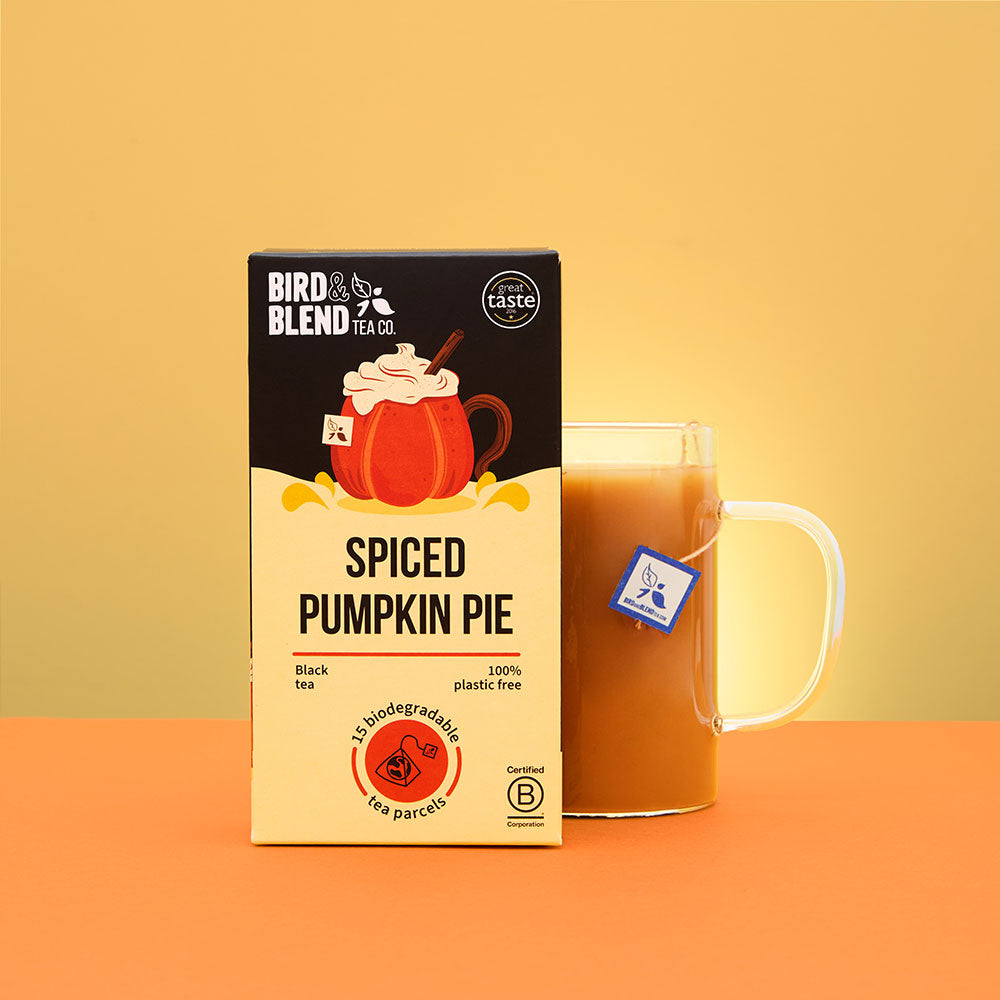 spiced pumpkin pie limited edition tea bags hot tea