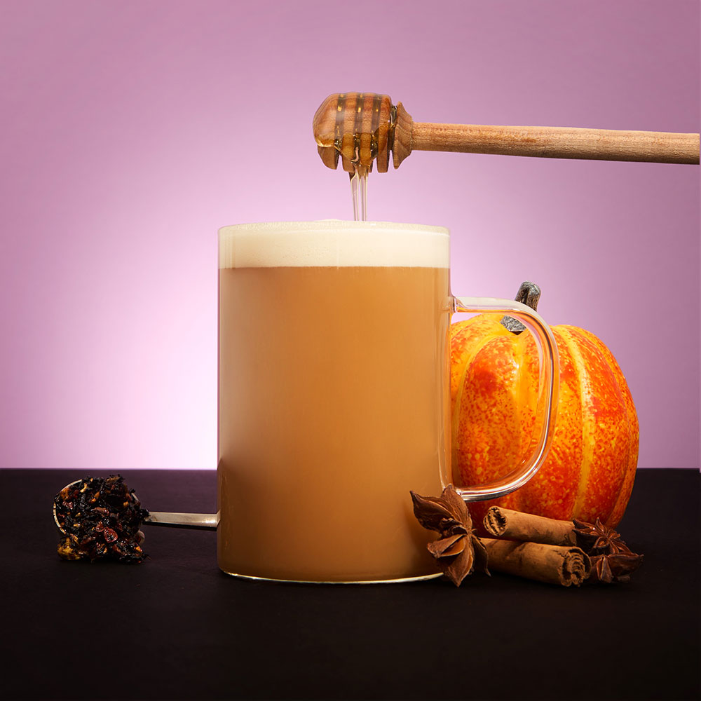 spiced pumpkin pie sticky chai flavour profile hot tea