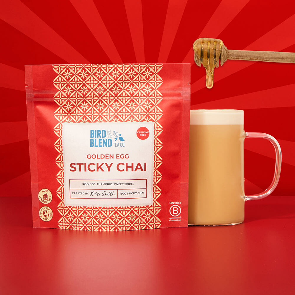 golden egg sticky chai tea pouch