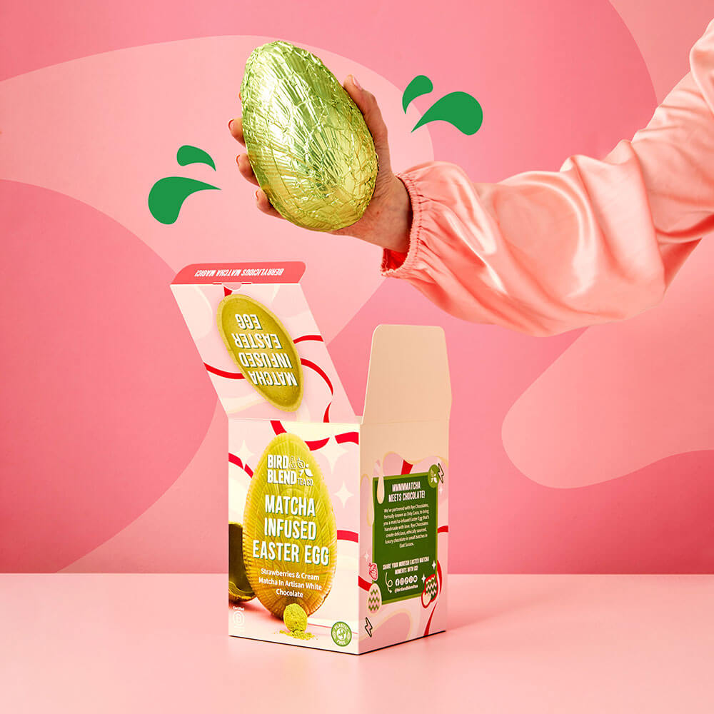 matcha tea infused eggs created by rye chocolatiers