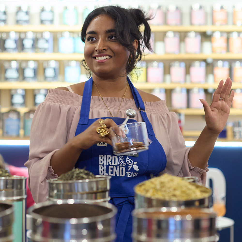 tea blending workshop presenting