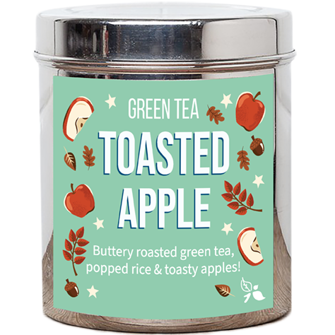 toasted apple autumn stylised tea tin