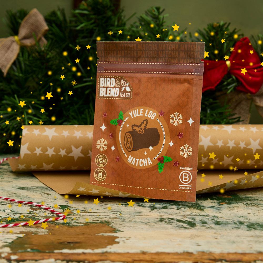 yule log matcha pouch christmas gifting