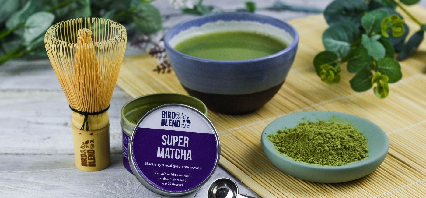 Blueberry Muffin Matcha Latte