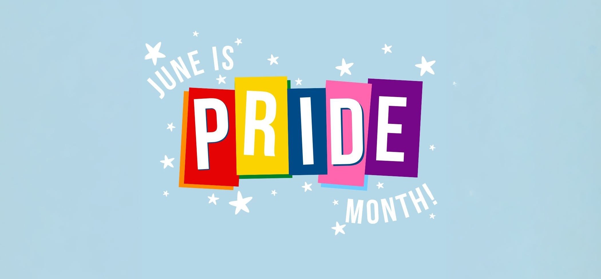 June is pride month banner