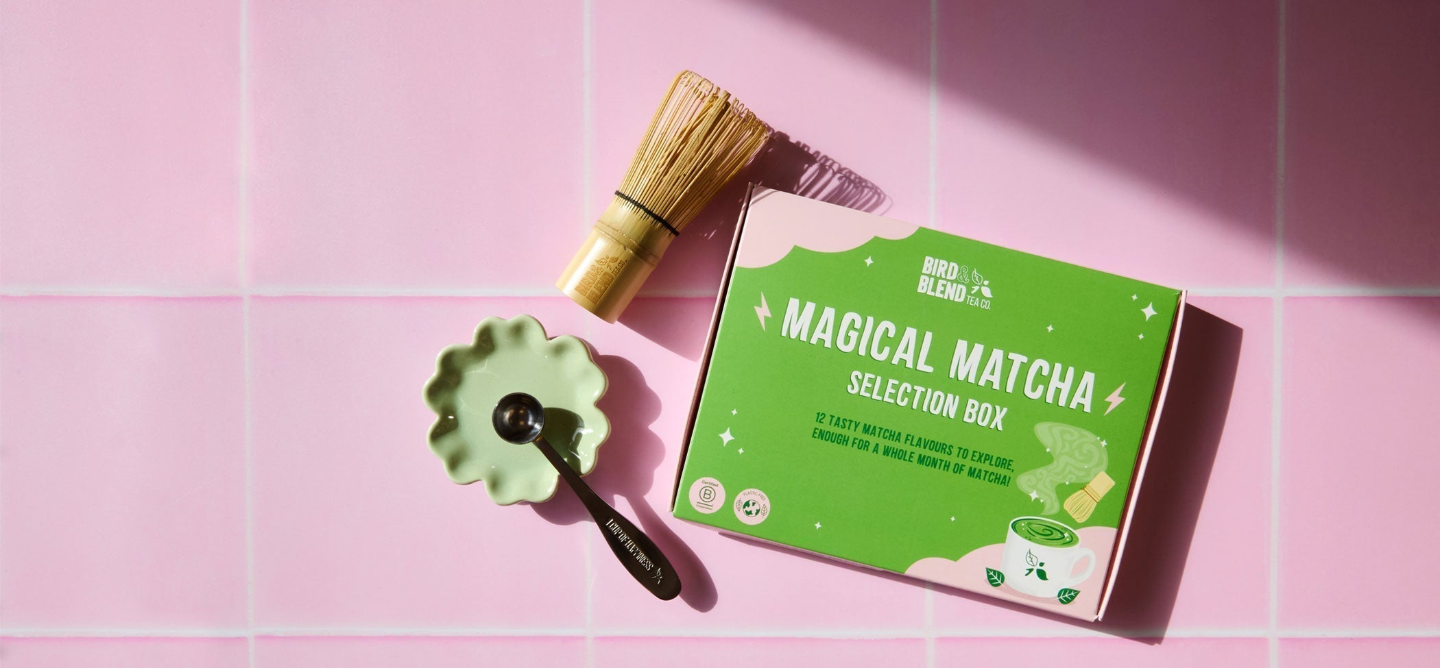 Magical Matcha Selection Box & spoon & traditional bamboo whisk