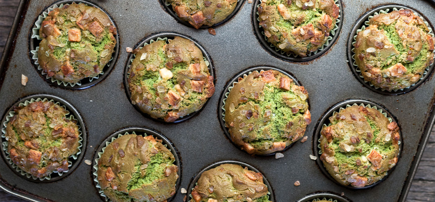 White Chocolate & Matcha Muffins Recipe