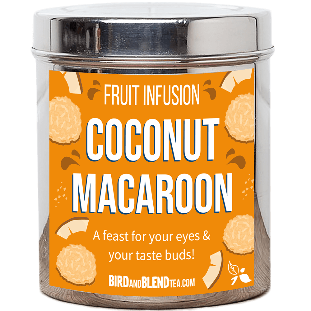 coconut macaroon tea custom tin