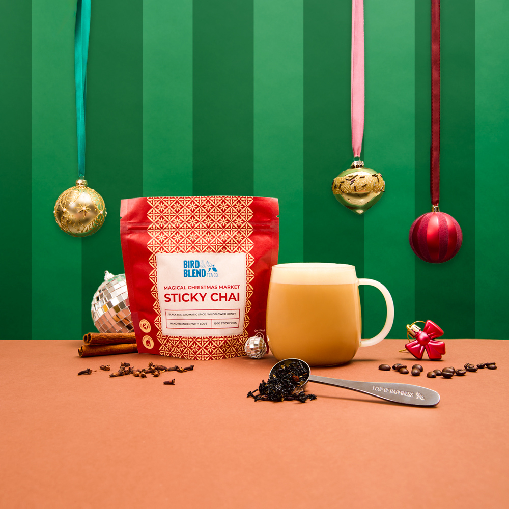 Magical Christmas Market Sticky Chai and hot tea latte