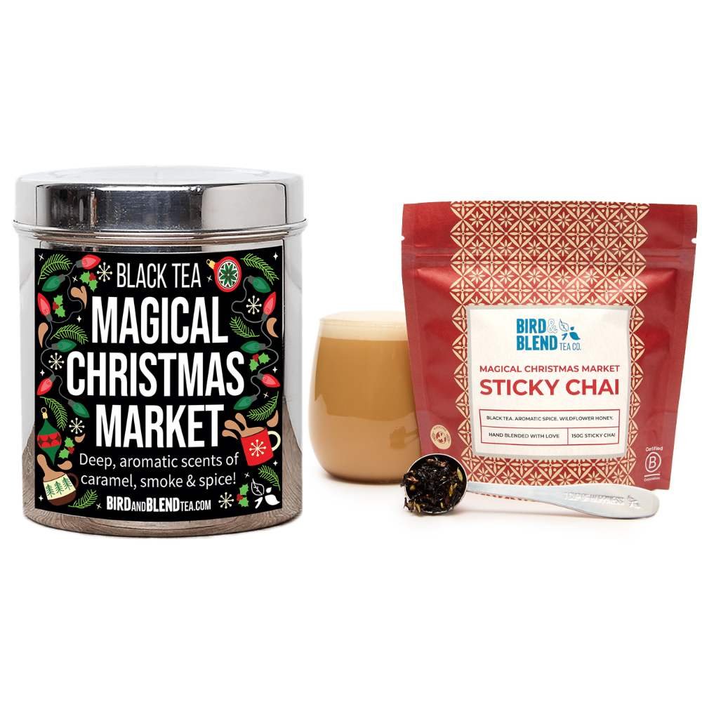 Magical christmas market tea wall tin and magical christmas market sticky chai
