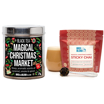 Magical christmas market tea wall tin and magical christmas market sticky chai