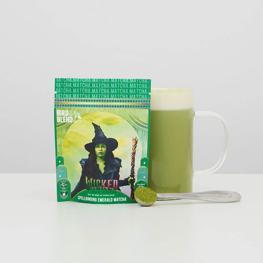 Wicked spellbinding emerald Elphaba 30g matcha tea with green latte