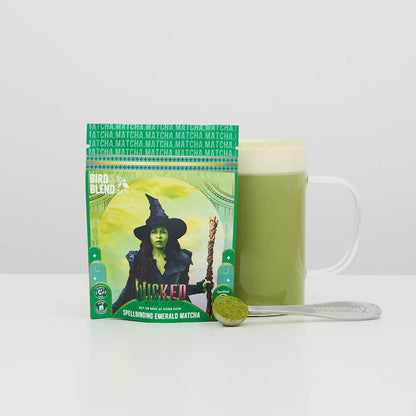 Wicked spellbinding emerald Elphaba 30g matcha tea with green latte