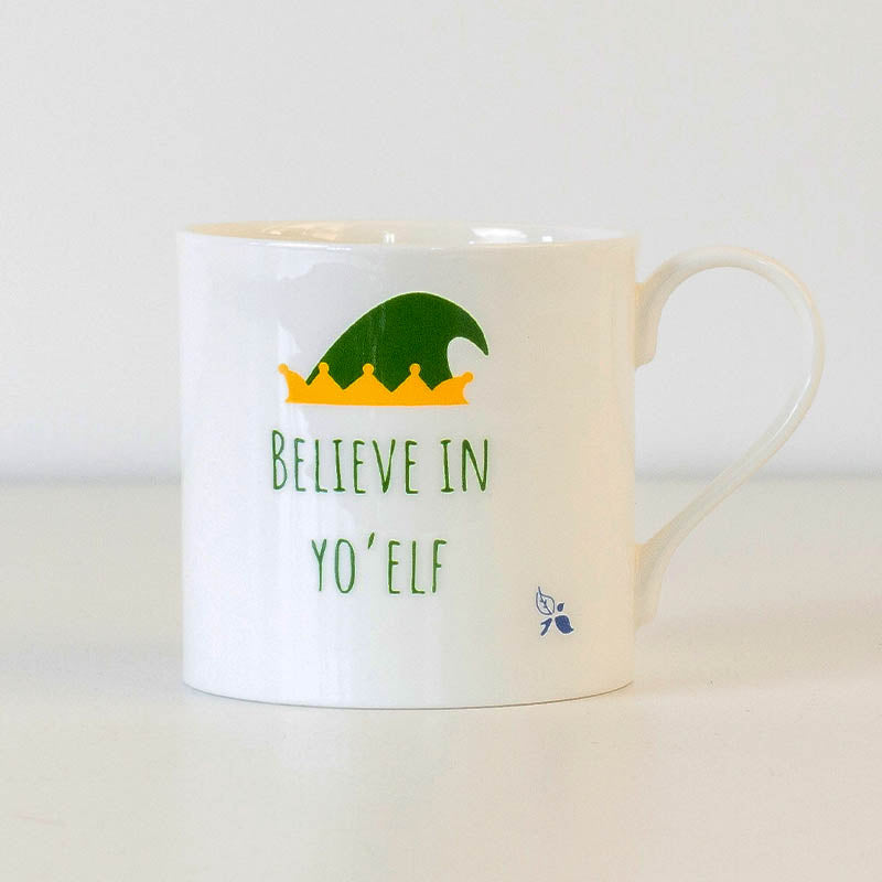 believe in yo elf mug