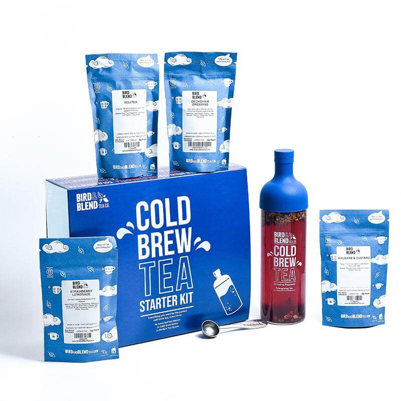 cold brew tea starter it with blue cold brew tea bottle