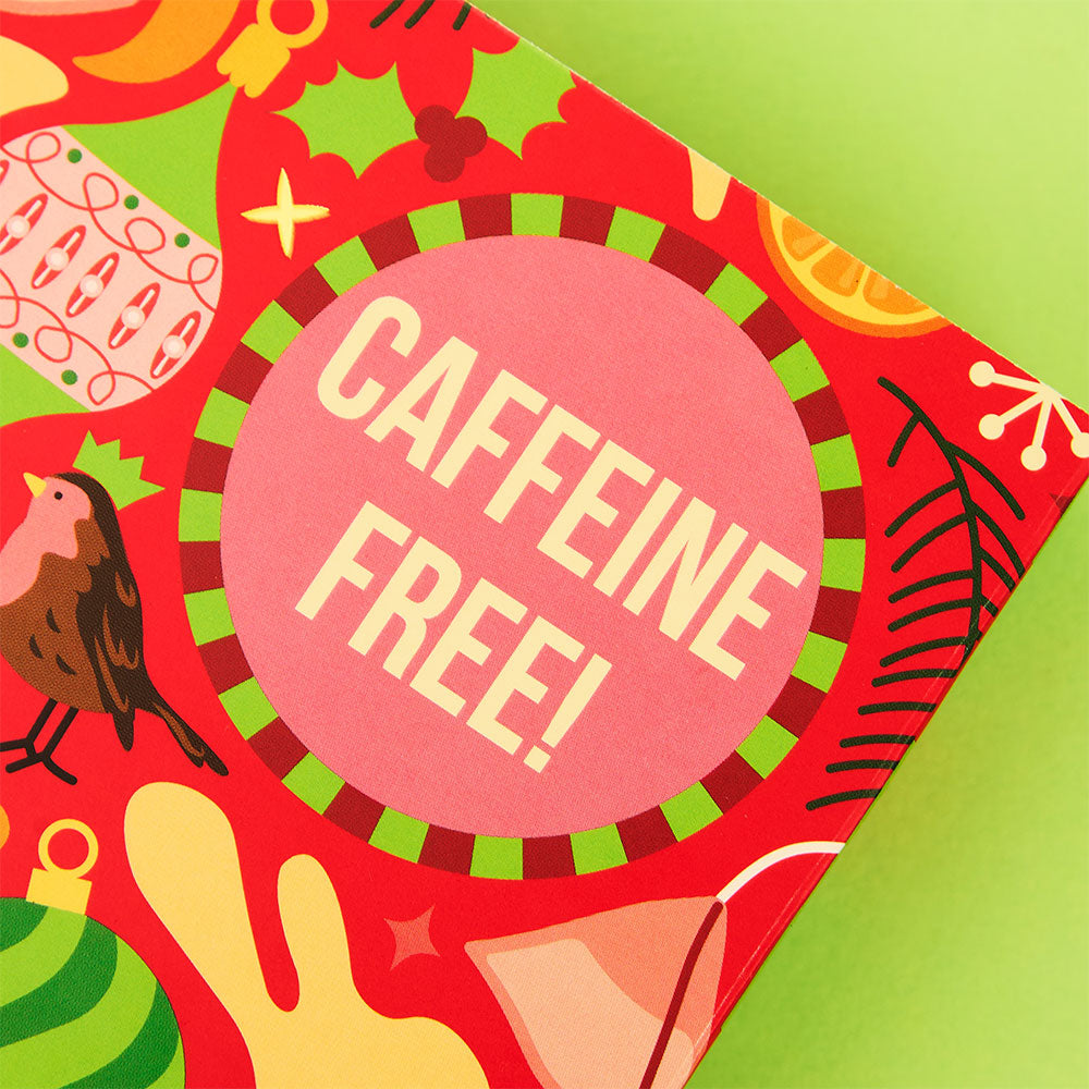 Caffeine free advent calendar hype close up on the caffeine free roundel