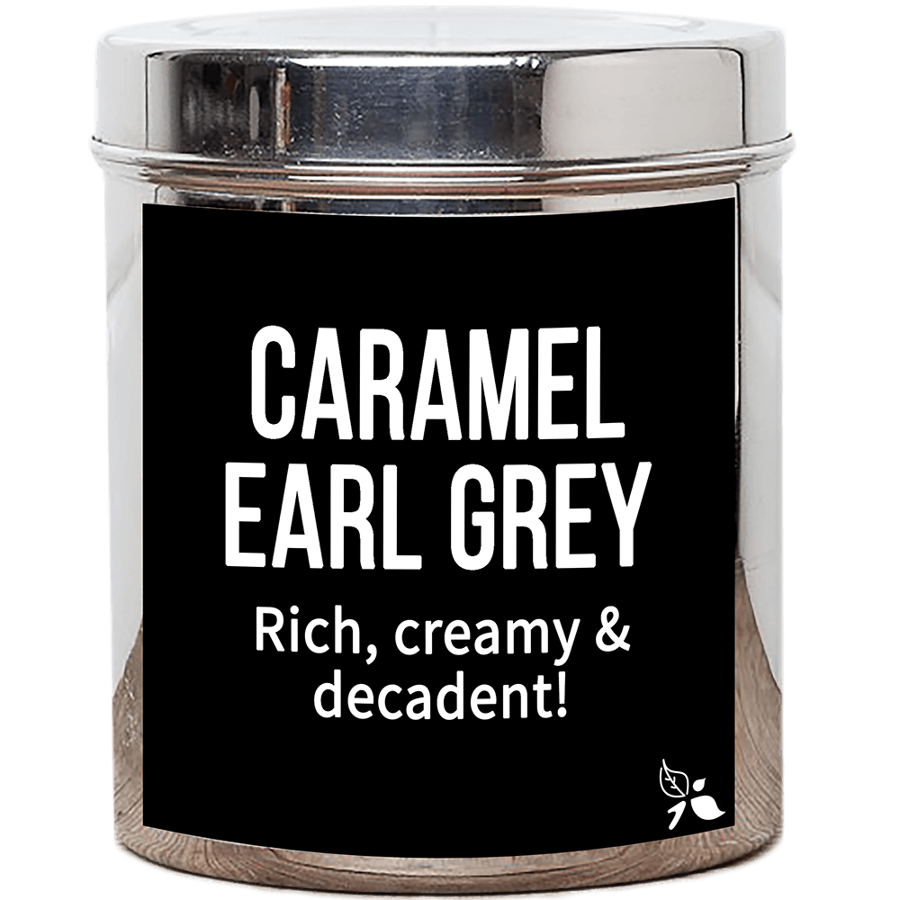 caramel earl grey loose leaf custom tea tin