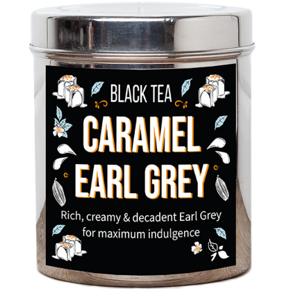 caramel earl grey tea tin
