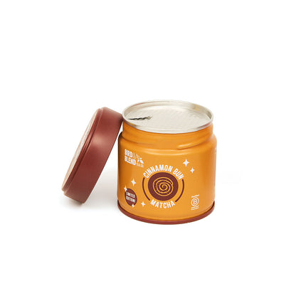 cinnamon matcha tin open