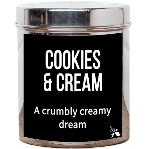 cookies and cream tea tin