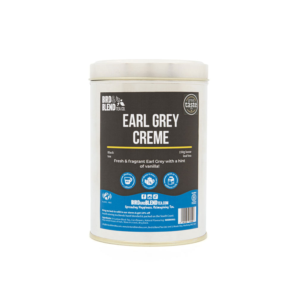 earl grey creme front of tea tin