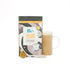 Earl grey tea powder pouch and spoon and hot tea latte