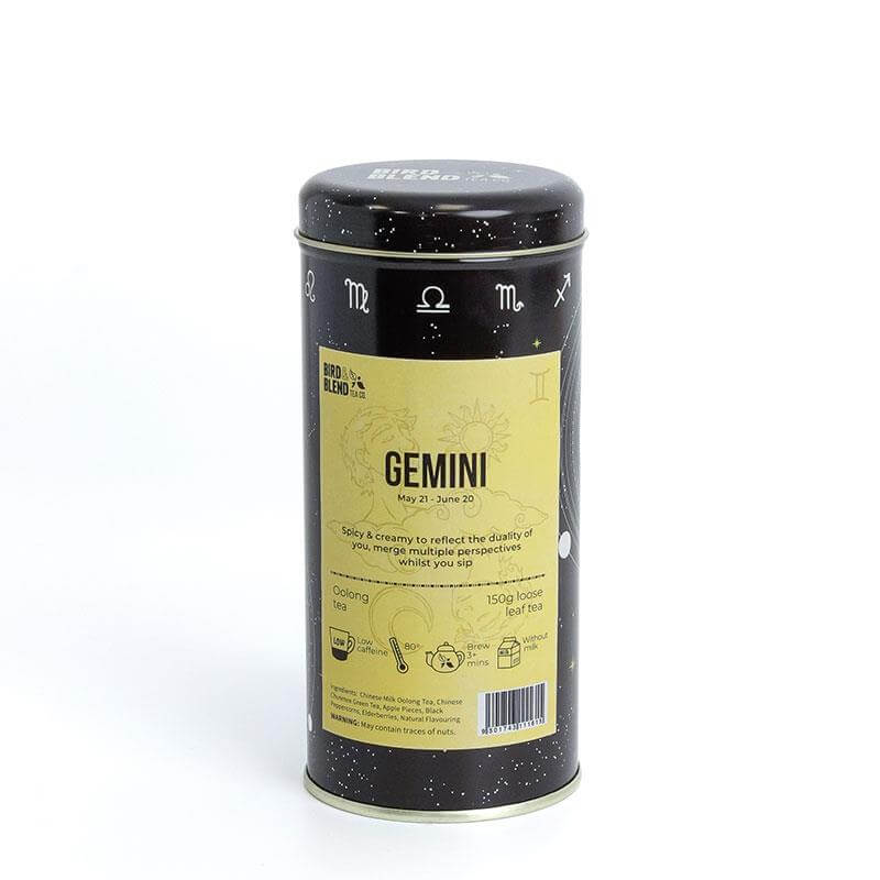 Gemini zodiac loose leaf tea tin