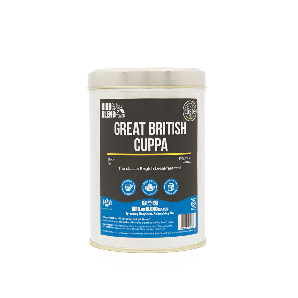 great british cuppa 150g silver tin