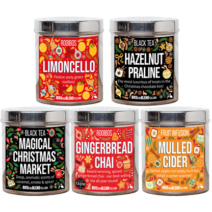 limoncello tea hazelnut praline tea magical christmas market tea gingerbread chai and mulled cider tea wall tin