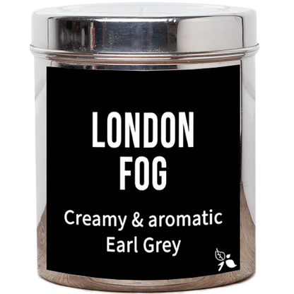 london fog tea tin