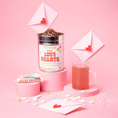 love hearts tea tin