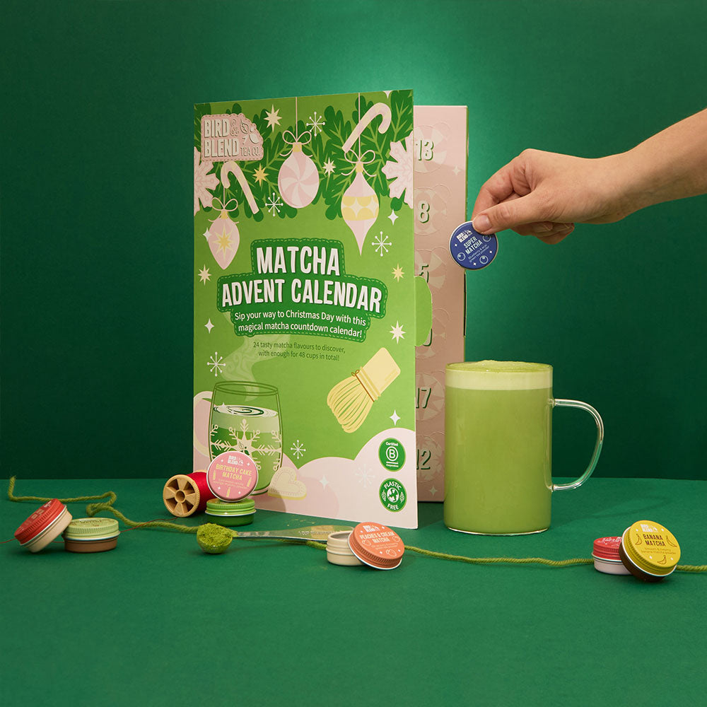 matcha advent calendar slightly open