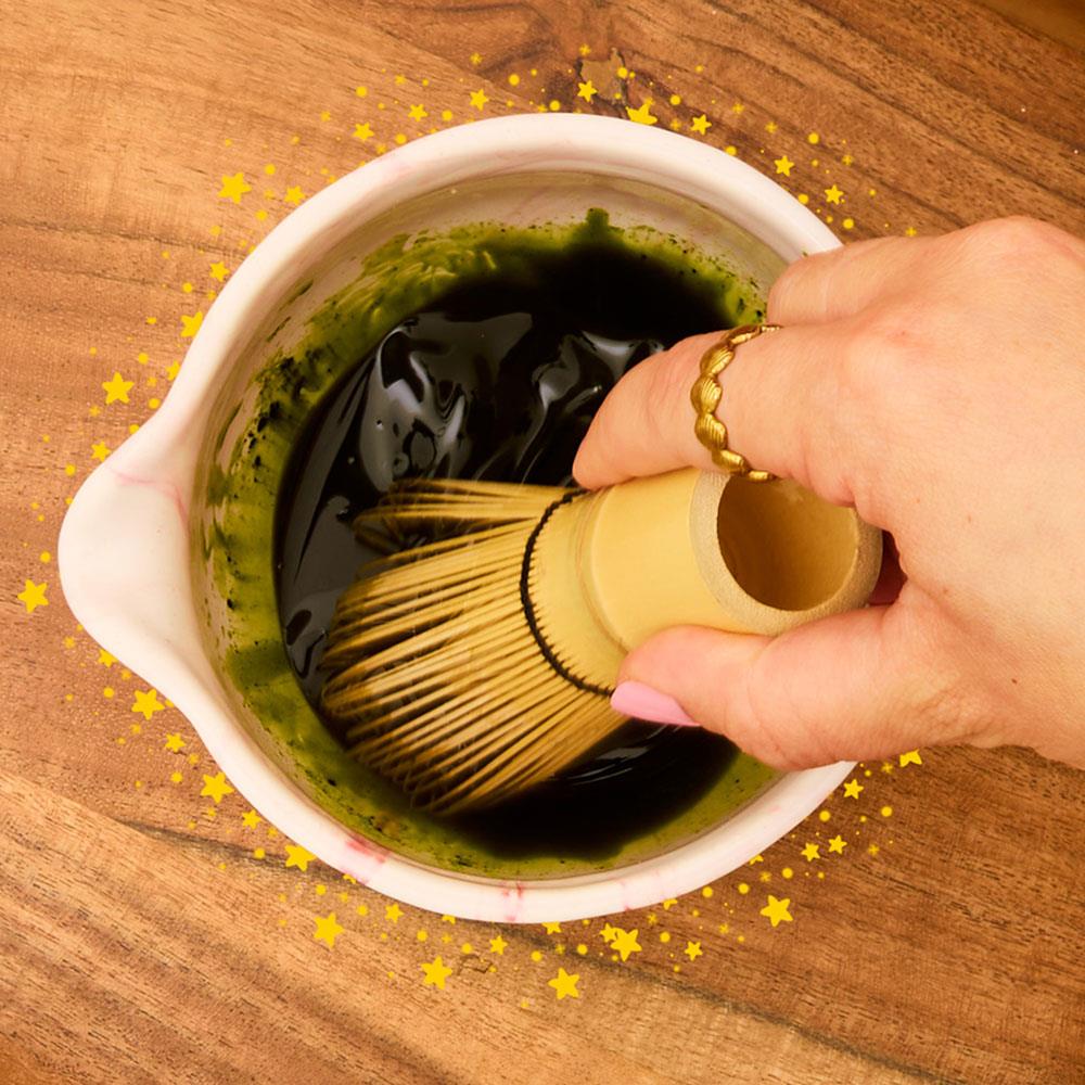 matcha bowl mixing matcha