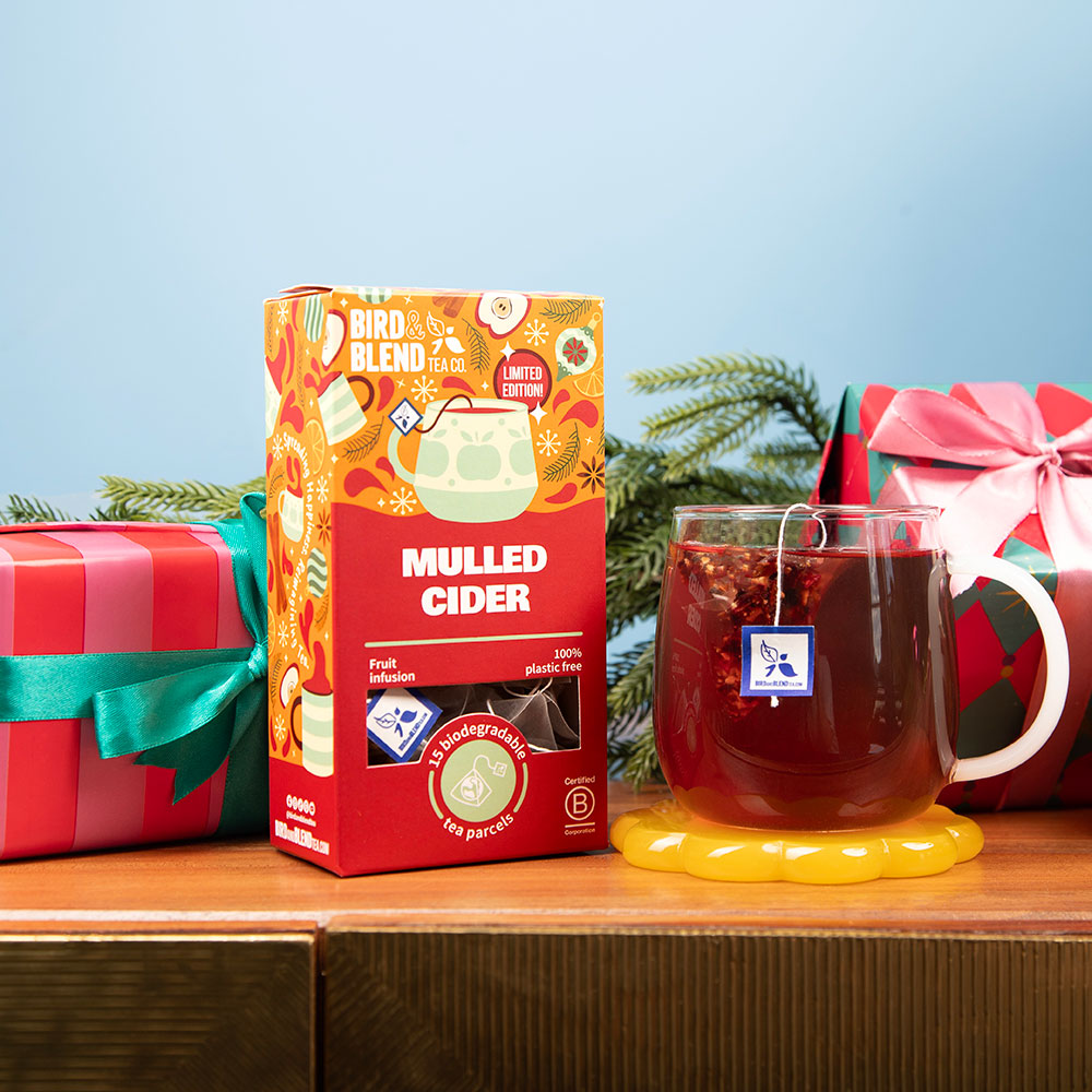 Mulled cider 15 gift tea bag box and hot tea 