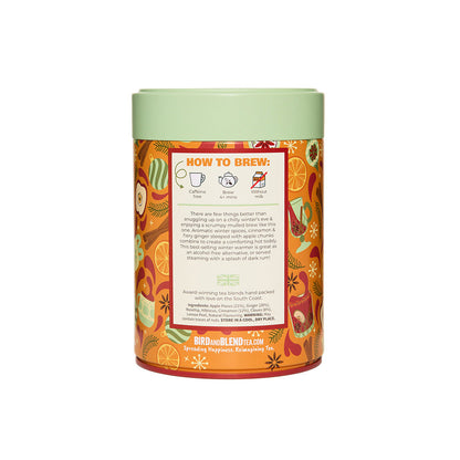 back of mulled cider fruit gift tea tin