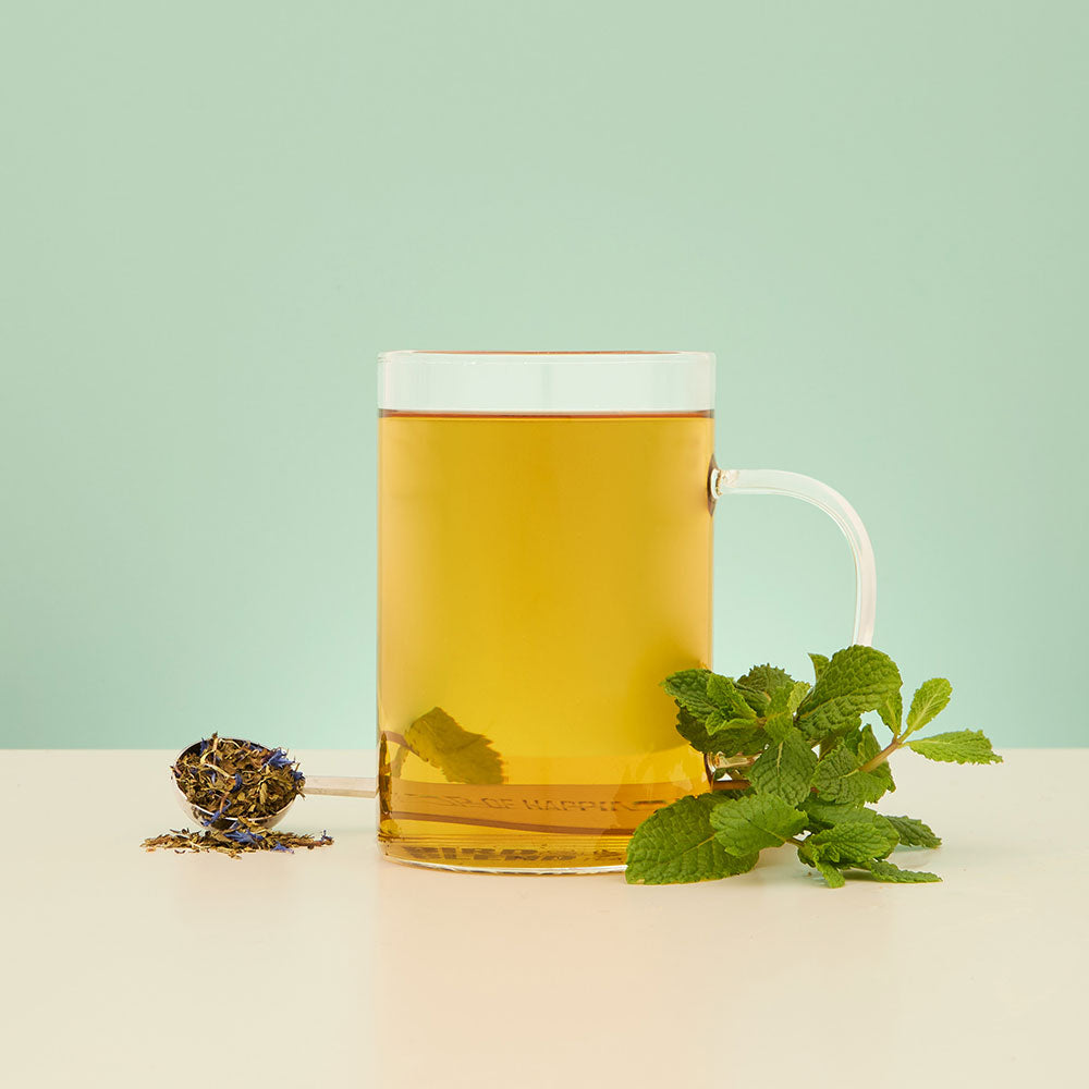 peppermint flavoured hot herbal tea