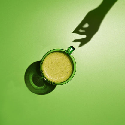 perfect matcha green glass mug